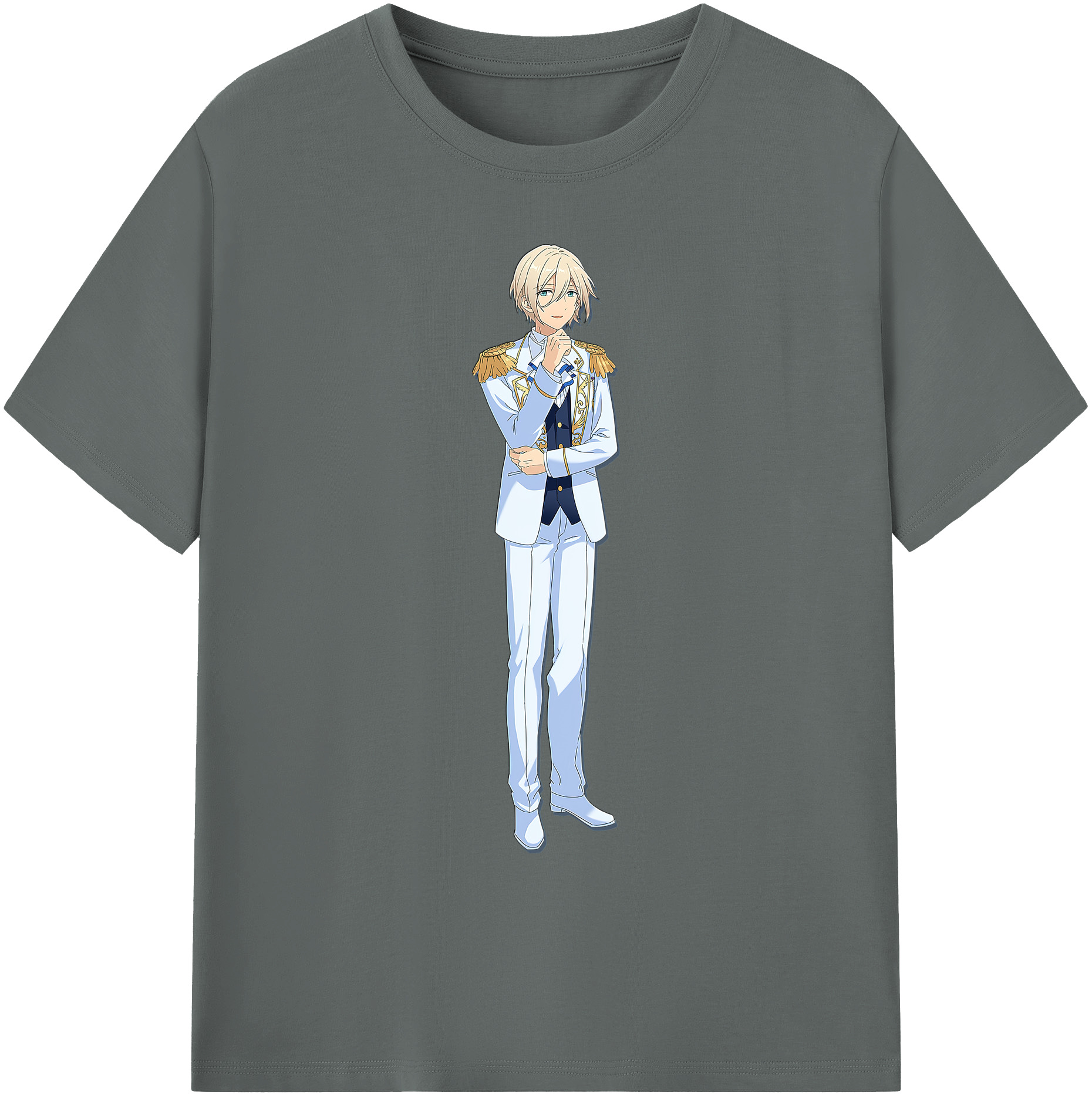 （画像用） あんさんぶるスターズ! Ensemble Stars 綿100％ メンズ半袖Tシャツ｜肌触りやわらか＆通気性